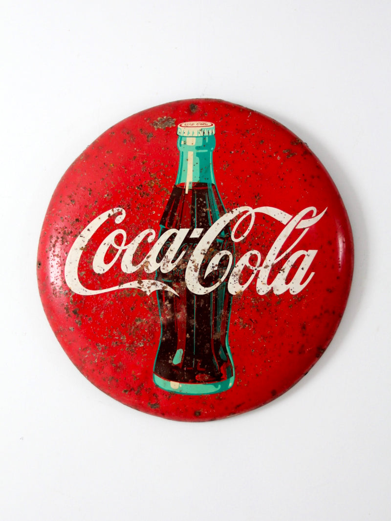 vintage Coca-Cola button sign