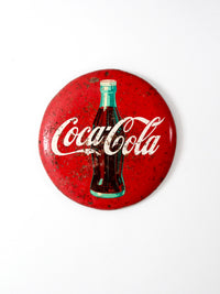 vintage Coca-Cola button sign