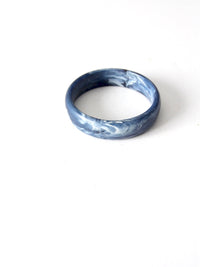 vintage blue marbled bangle