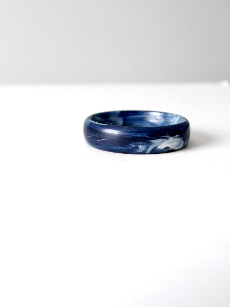 vintage blue marbled bangle