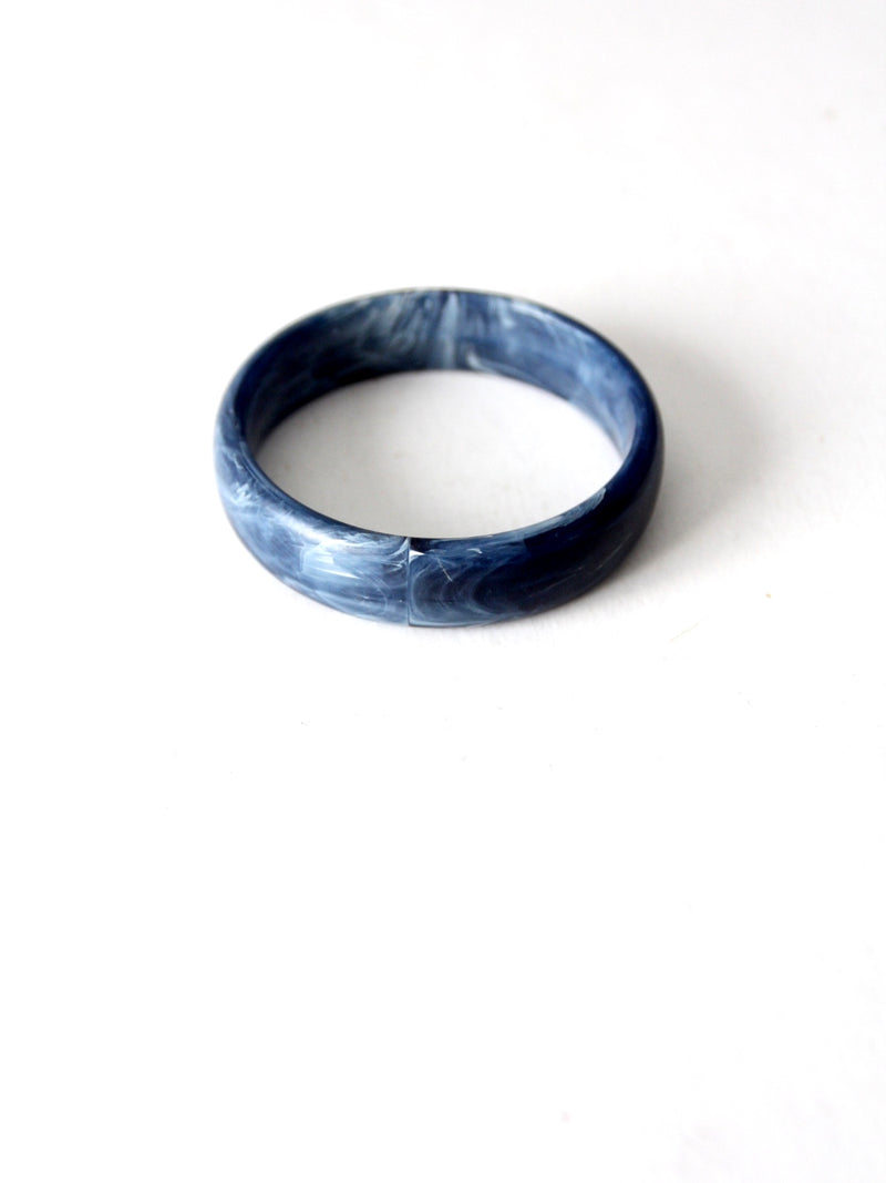 vintage blue marbled bangle