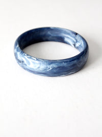 vintage blue marbled bangle