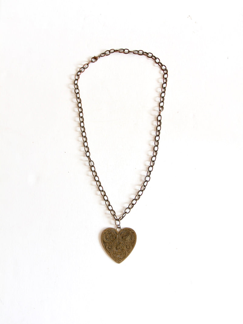 vintage heart pendant necklace