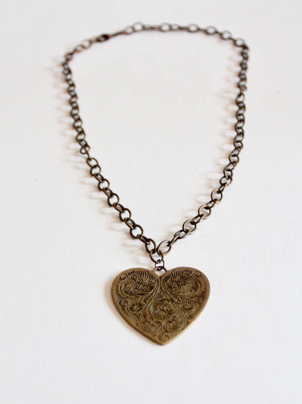 vintage heart pendant necklace