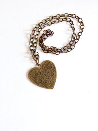 vintage heart pendant necklace