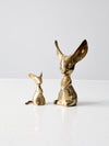 mid century brass mouse figurines pair