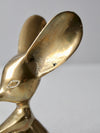 mid century brass mouse figurines pair