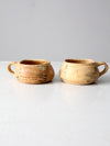 vintage studio pottery mugs pair