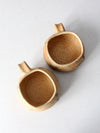 vintage studio pottery mugs pair