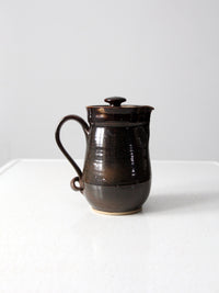 vintage 70s studio pottery pitcher