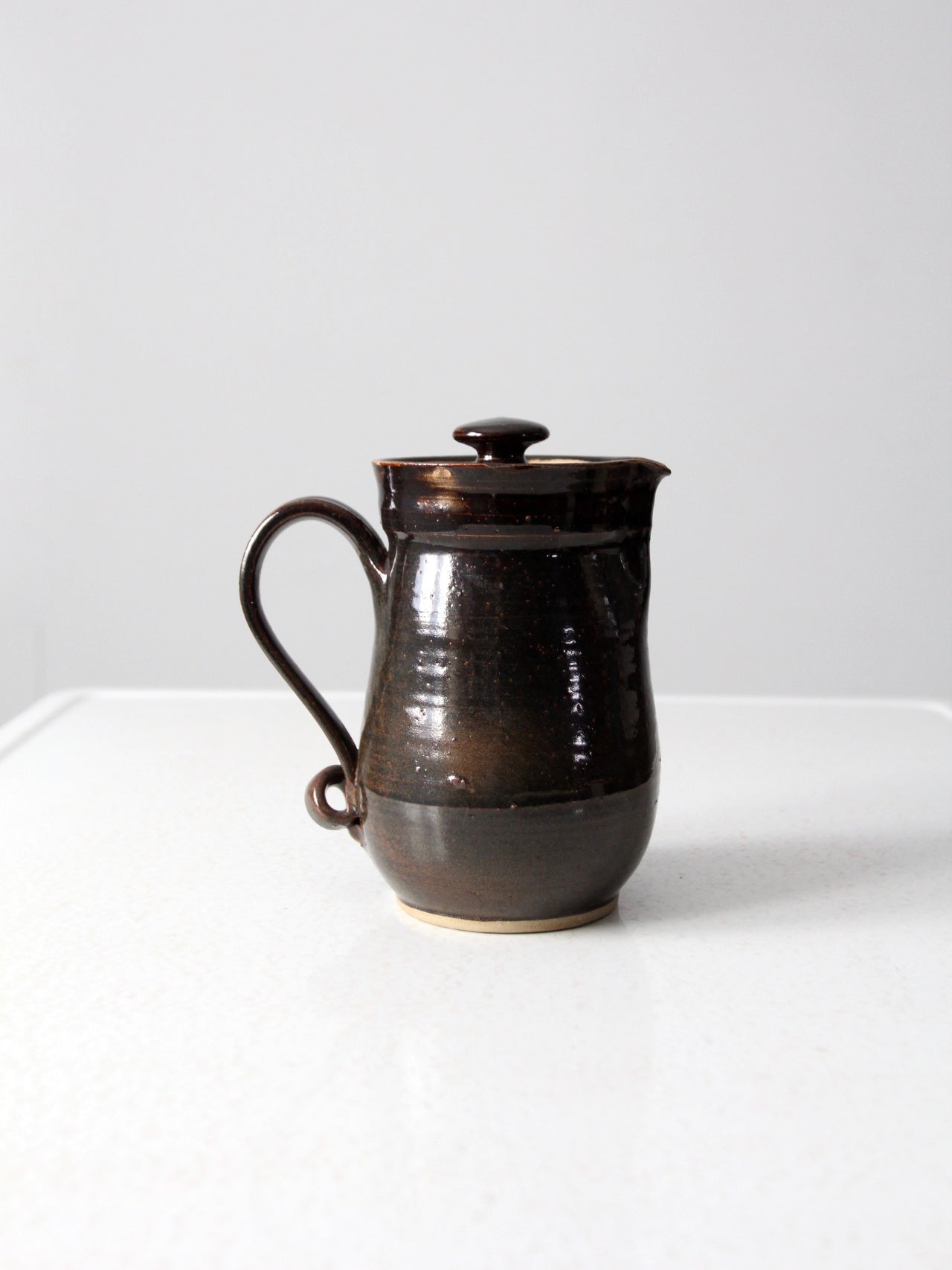vintage 70s studio pottery pitcher