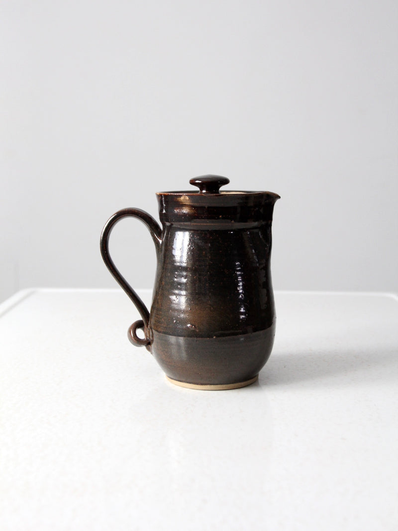 vintage 70s studio pottery pitcher