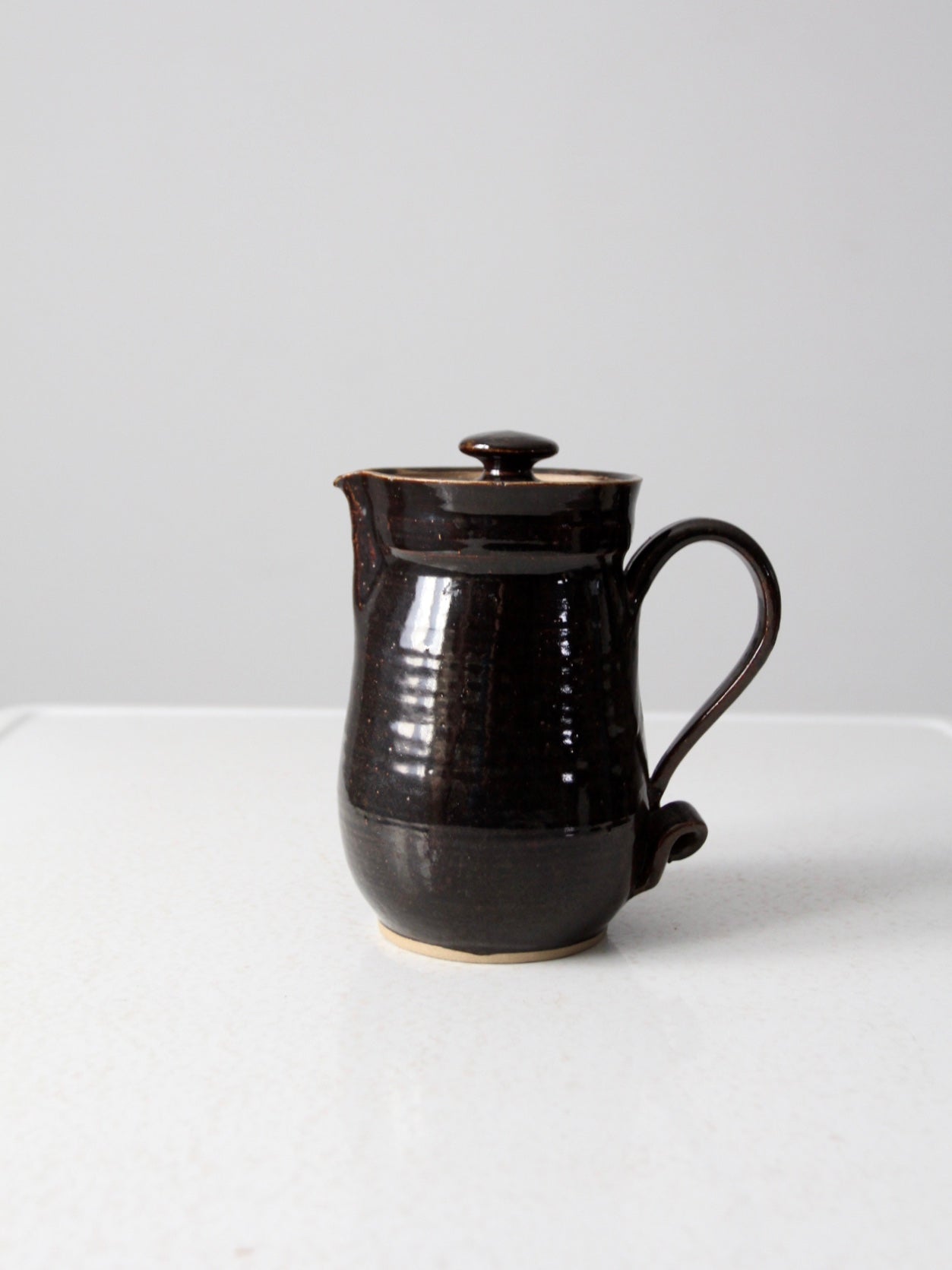 vintage 70s studio pottery pitcher