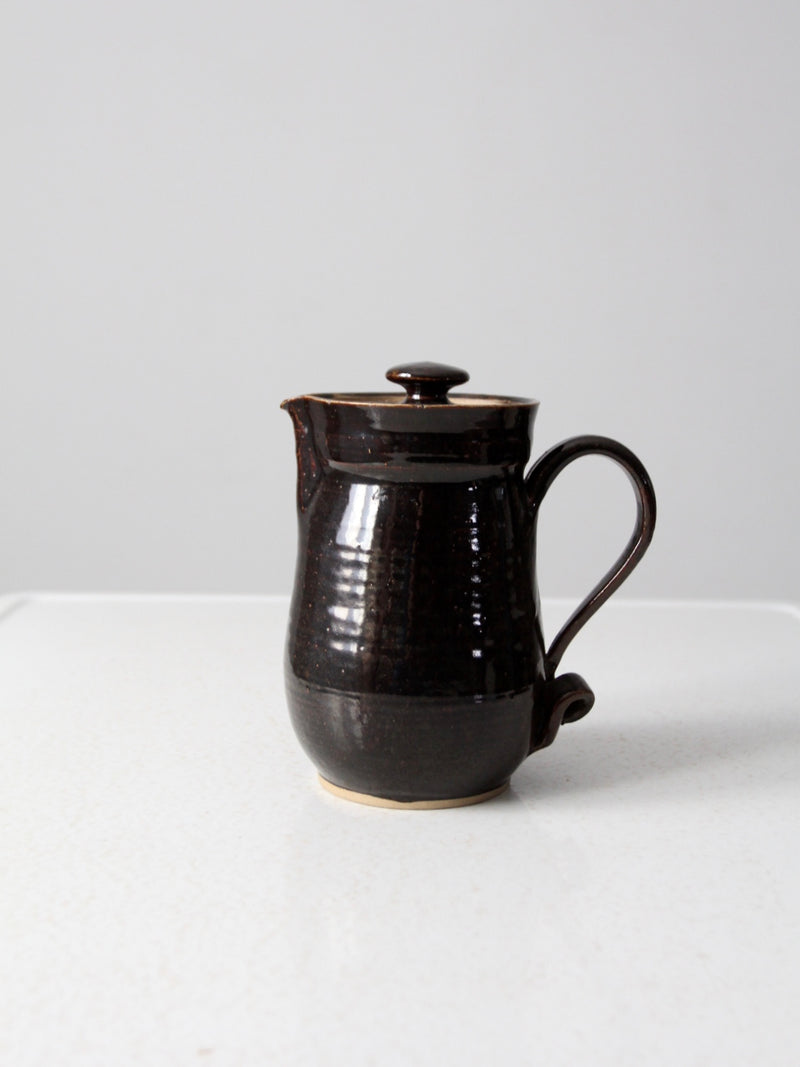 vintage 70s studio pottery pitcher