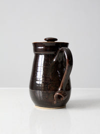 vintage 70s studio pottery pitcher