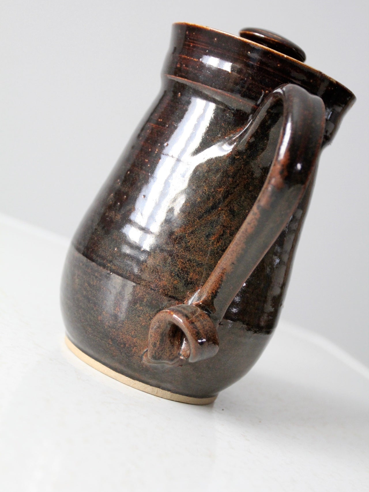 vintage 70s studio pottery pitcher