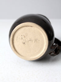 vintage 70s studio pottery pitcher