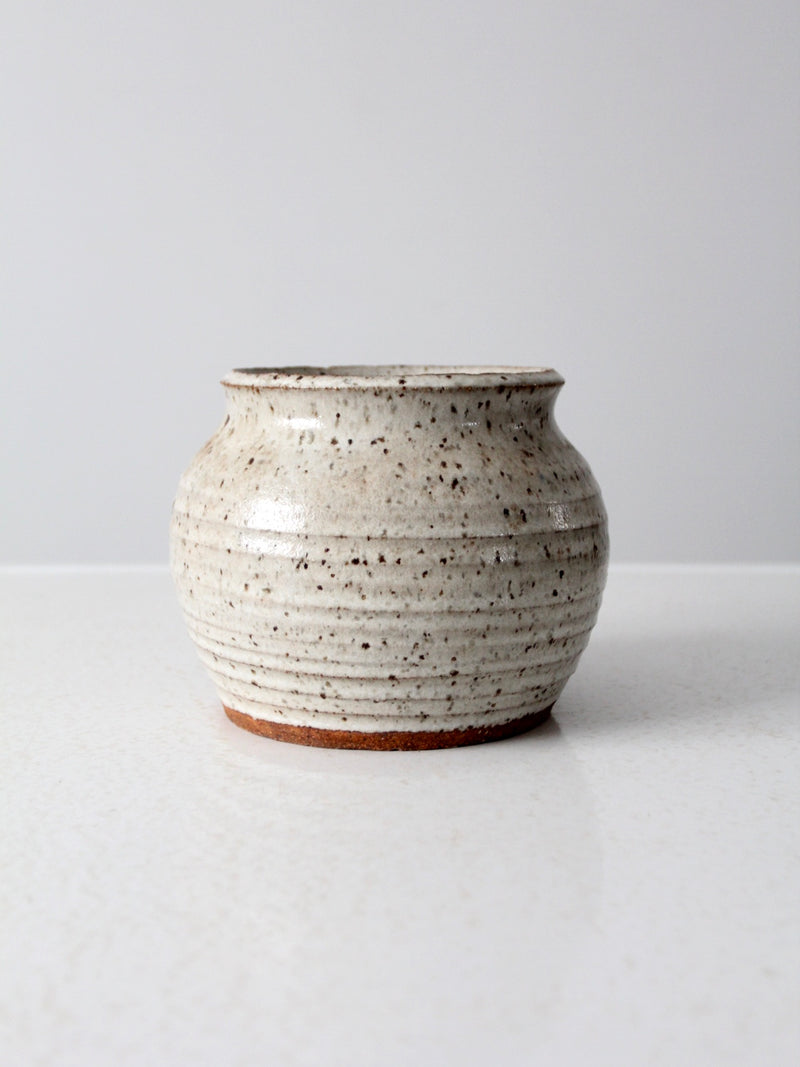 vintage studio pottery jar cachepot