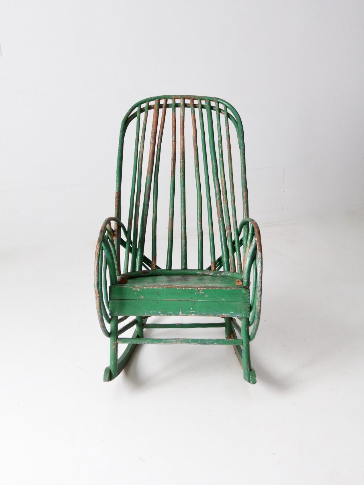 antique twig rocking chair