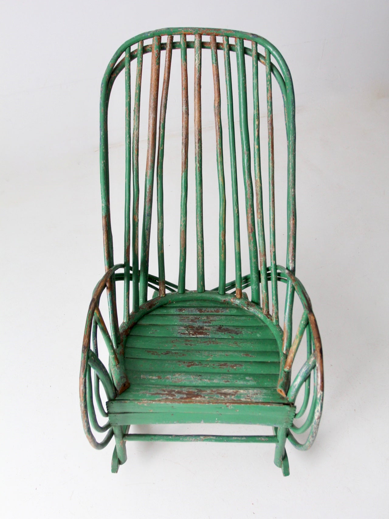 antique twig rocking chair
