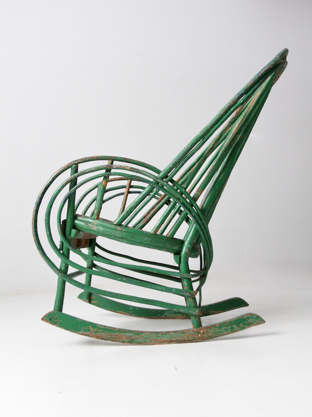 antique twig rocking chair