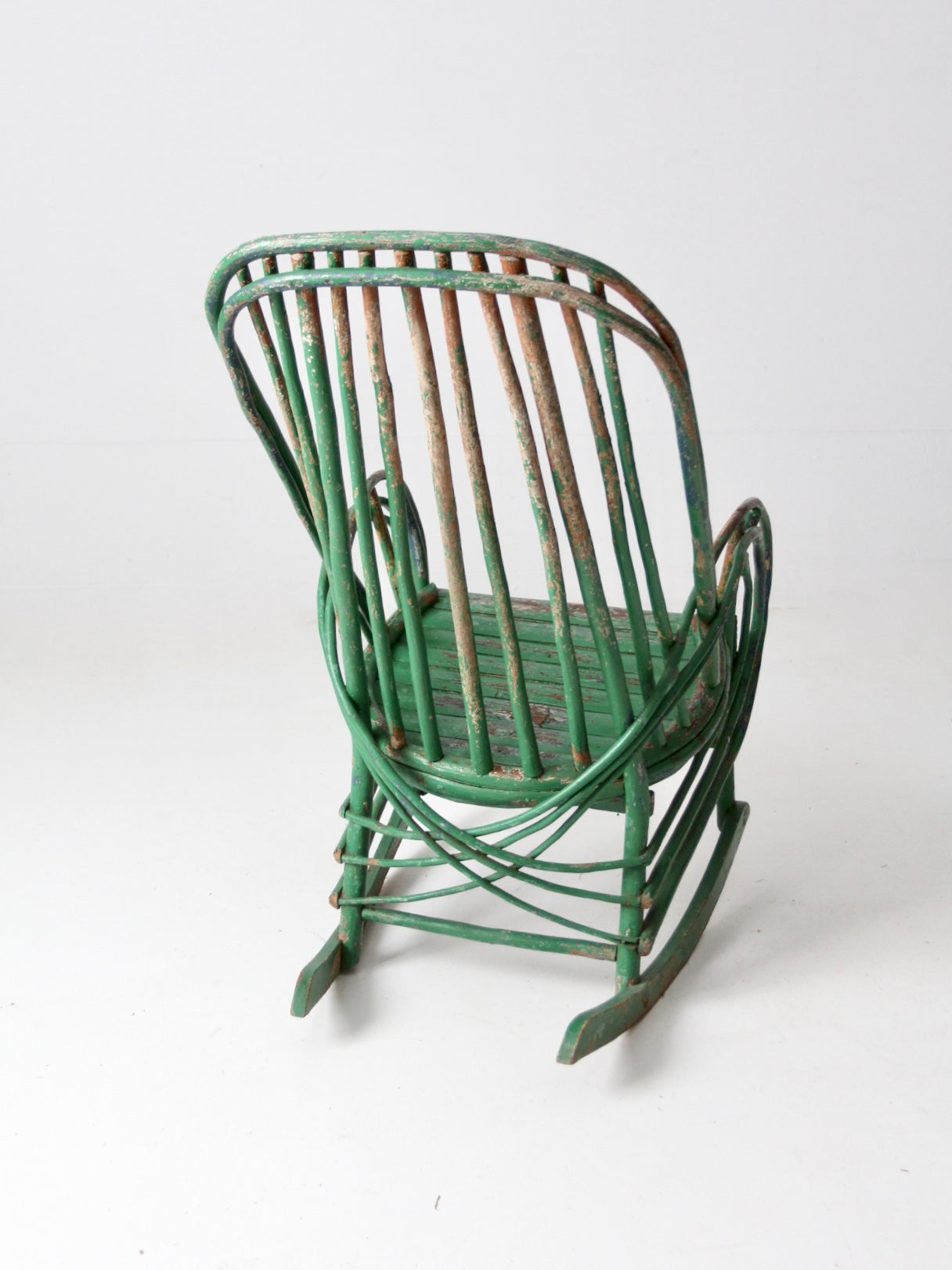 antique twig rocking chair