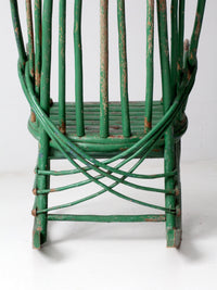 antique twig rocking chair