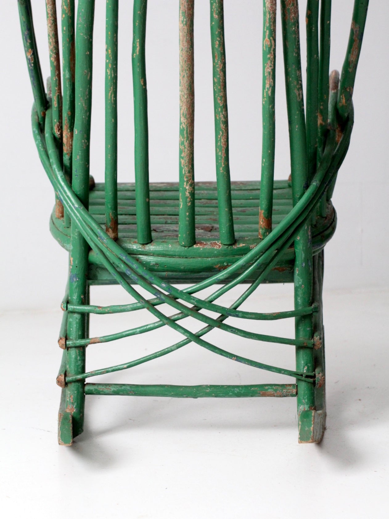antique twig rocking chair