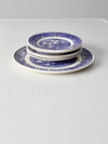 vintage Blue Willow plate collection 6pc