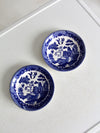 vintage Japanese Blue Willow bowls pair