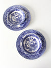 vintage Japanese Blue Willow dishes 4 pc