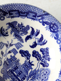 vintage Japanese Blue Willow dishes 4 pc