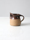 vintage small studio pottery pitcher