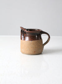 vintage small studio pottery pitcher