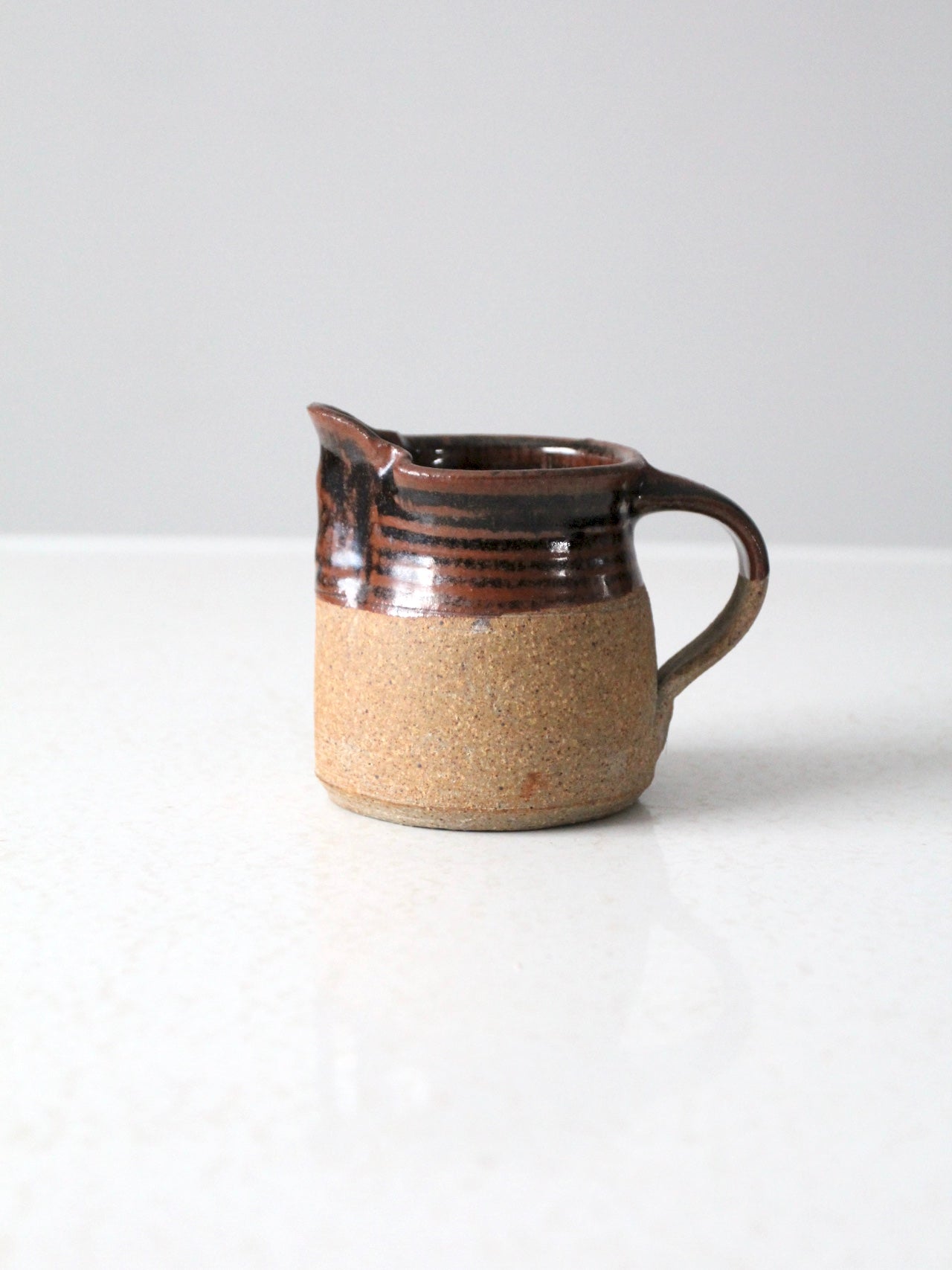 vintage small studio pottery pitcher