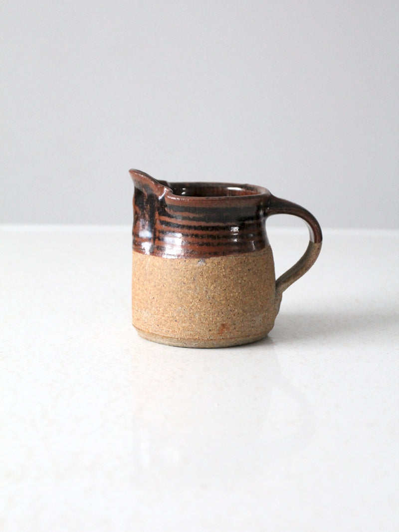 vintage small studio pottery pitcher