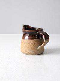 vintage small studio pottery pitcher