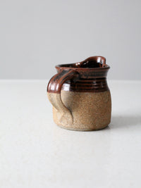 vintage small studio pottery pitcher
