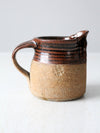 vintage small studio pottery pitcher