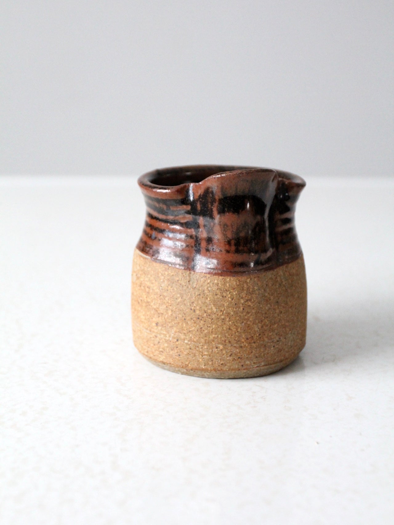 vintage small studio pottery pitcher