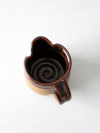 vintage small studio pottery pitcher