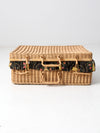 mid-century wicker picnic basket