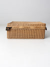 mid-century wicker picnic basket