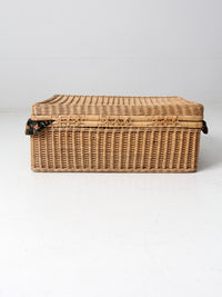 mid-century wicker picnic basket