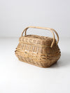 vintage picnic basket set