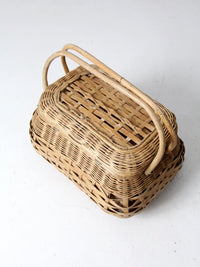 vintage picnic basket set