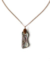 vintage abalone shell pendant necklace