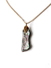 vintage abalone shell pendant necklace