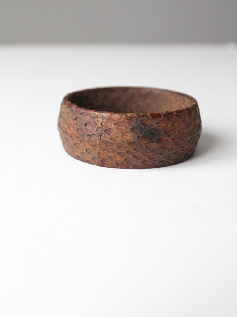 vintage snakeskin bangle bracelet