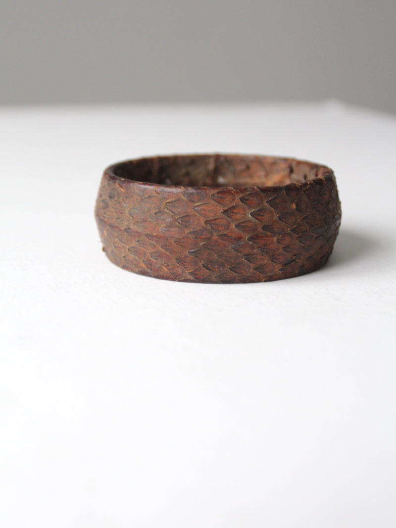 vintage snakeskin bangle bracelet